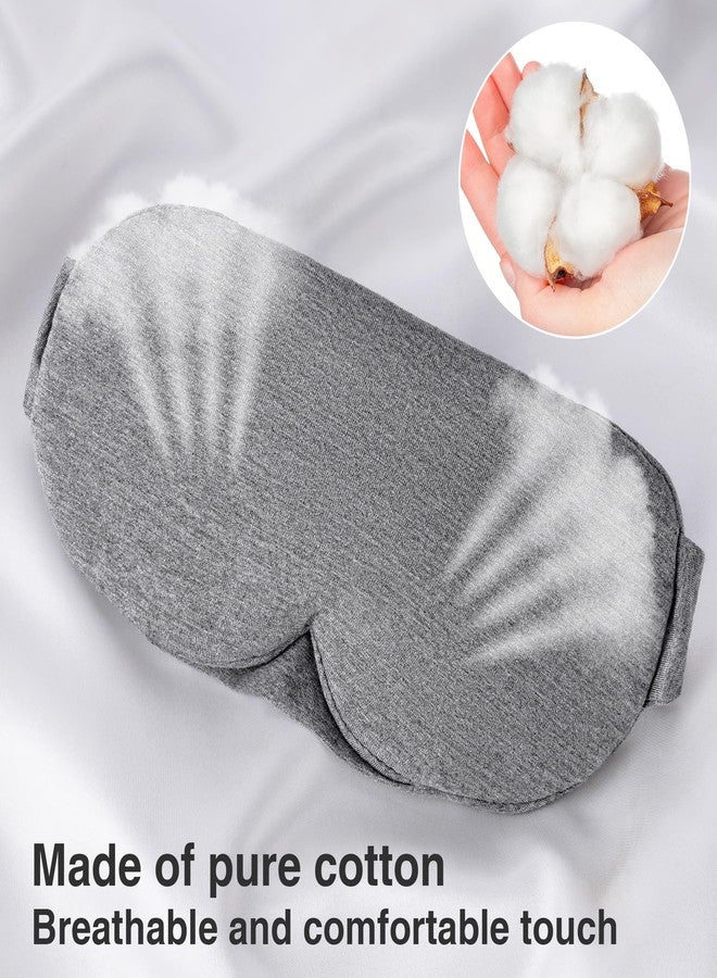 FRESHME Cotton Sleep Eye Mask - Travel Eye Mask for Sleeping Airplane Blackout Eye Covers for Long Flight Essentials Accessories, Comfortable Sleep Night Masks for Men Women Side Sleeper - Image 4