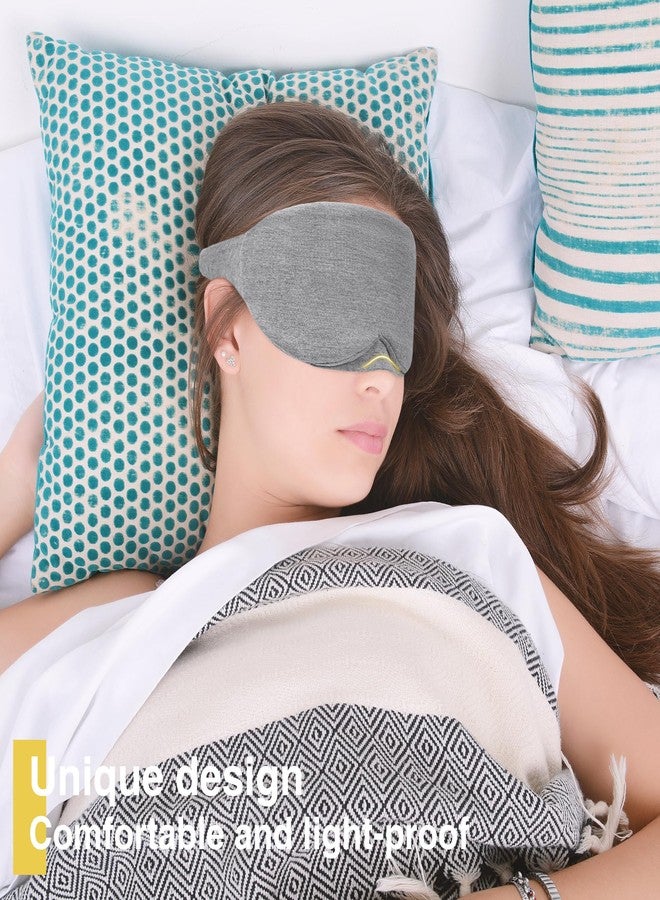 FRESHME Cotton Sleep Eye Mask - Travel Eye Mask for Sleeping Airplane Blackout Eye Covers for Long Flight Essentials Accessories, Comfortable Sleep Night Masks for Men Women Side Sleeper - Image 5