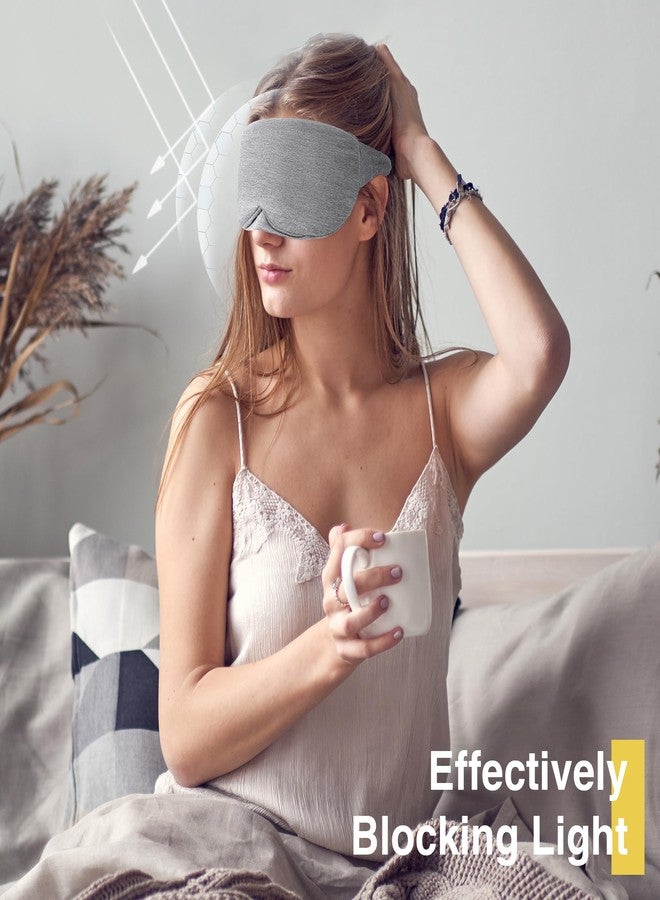 FRESHME Cotton Sleep Eye Mask - Travel Eye Mask for Sleeping Airplane Blackout Eye Covers for Long Flight Essentials Accessories, Comfortable Sleep Night Masks for Men Women Side Sleeper - Image 2