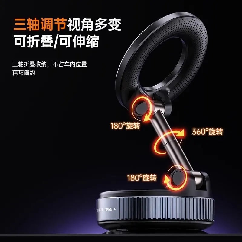 New Vacuum Adsorption Mobile Phone Holder, Car-Mounted Rotating Magnetic Phone  Stand - Image 4