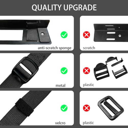 FEYRUN Under Desk PC Mount with Anti Scratch Sponge, Adjustable CPU Holder Bracket for Computer Tower (Black, Fixed) - Image 5
