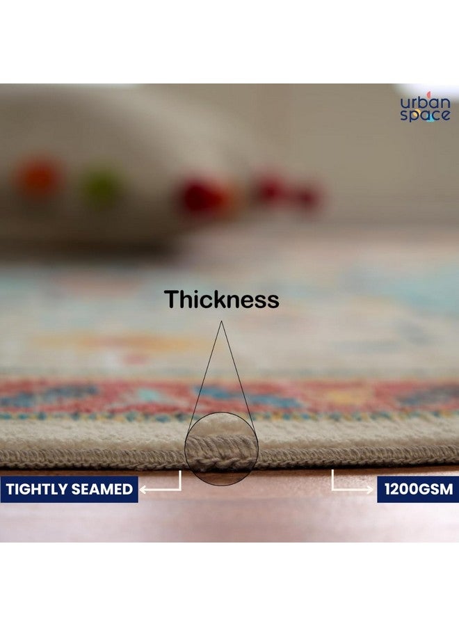 Urban Space سجادة جانبية مطبوعة بتقنية 3D من أوربان سبيس مع قاعدة مضادة للانزلاق، سجادة مدخل للأبواب وممرات المطبخ (2 قدم × 5 قدم - DR1019) - Image 5