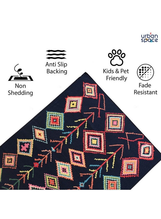 Urban Space سجادة جانبية مطبوعة بتقنية 3D من أوربان سبيس مع قاعدة مضادة للانزلاق، سجادة مدخل للأبواب وممرات المطبخ (2 قدم × 5 قدم - DR1019) - Image 2