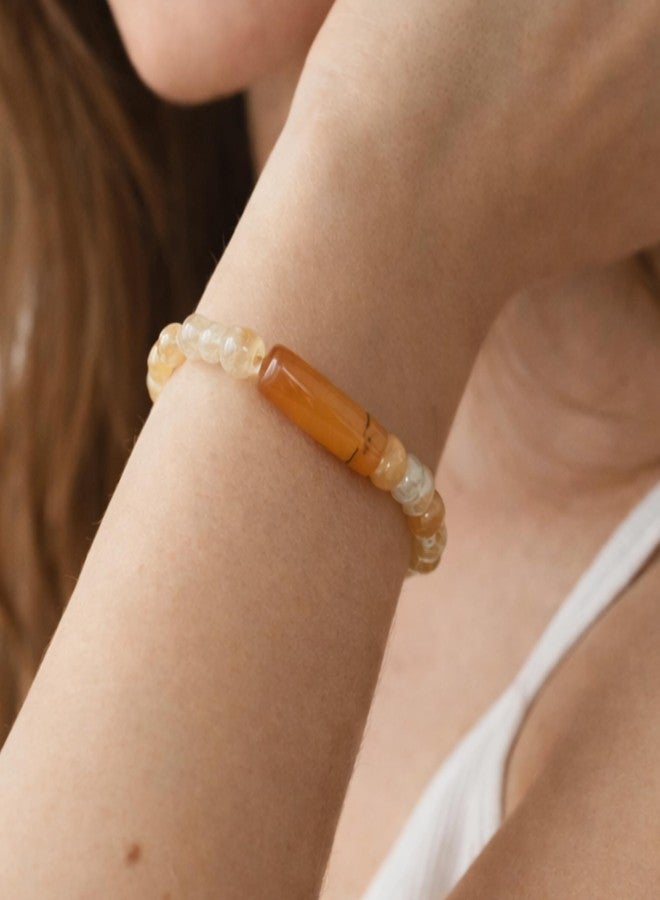 Japam Citrine Success Bracelet for Prosperity, Good Luck and Positive Energy | Crystal Band to Boost Confidence, Focus and Abundance | Lucky Wealth Bracelet for Men and Women - Image 2