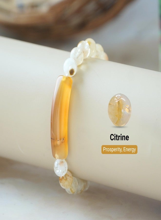 Japam Citrine Success Bracelet for Prosperity, Good Luck and Positive Energy | Crystal Band to Boost Confidence, Focus and Abundance | Lucky Wealth Bracelet for Men and Women - Image 3