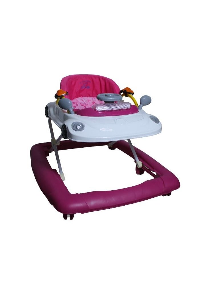Rally Foldable Soft Cushioned Seat Baby Walker Pink 
