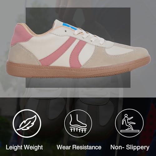 TRASE Casual Sneaker Shoes for Women | Soft Cushioned Insole | Sneakers for Woman | Lightweight | Comfortable | Stylish, Trendy Girls and Women Sneakers with Laces (Cream-Peach, 4 UK) - Image 4