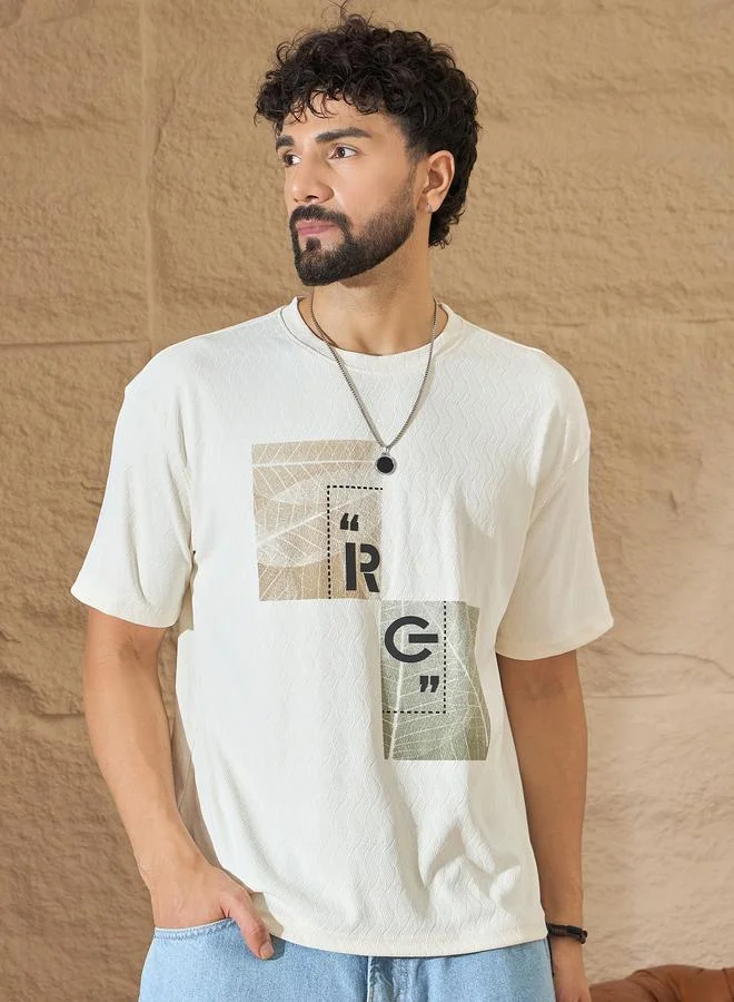 Take Two REPRISE Off White Printed Oversized T-Shirt
