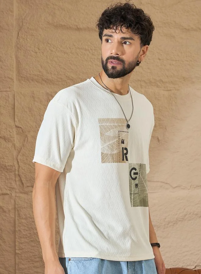 Take Two REPRISE Off White Printed Oversized T-Shirt