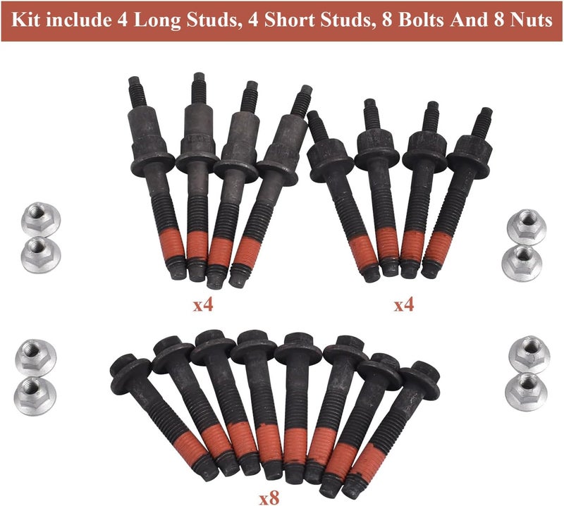 SUSUCAR Exhaust Manifold Stud Bolt Nut Kit for Dodge Ram, Chrysler, Jeep 4.7L (1999-2009) - Image 3