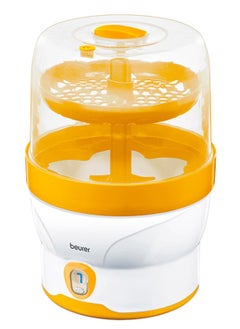 Beurer BY76 - Steam Baby Bottle Steriliser, 6 Bottles And Accessories Holding Capacity, Led Display, With Gripper And Measuring Cup 