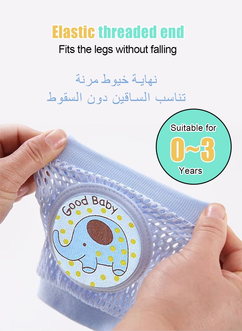 URbazaar Baby Knee Pads for Crawling, Anti-Slip and Protect Toddlers Knees. Knee Warmer and Breathable 3D Mesh for Boys and Girls, 3 6 12 Months Old Baby Must Haves (4 Pairs) - Image 5