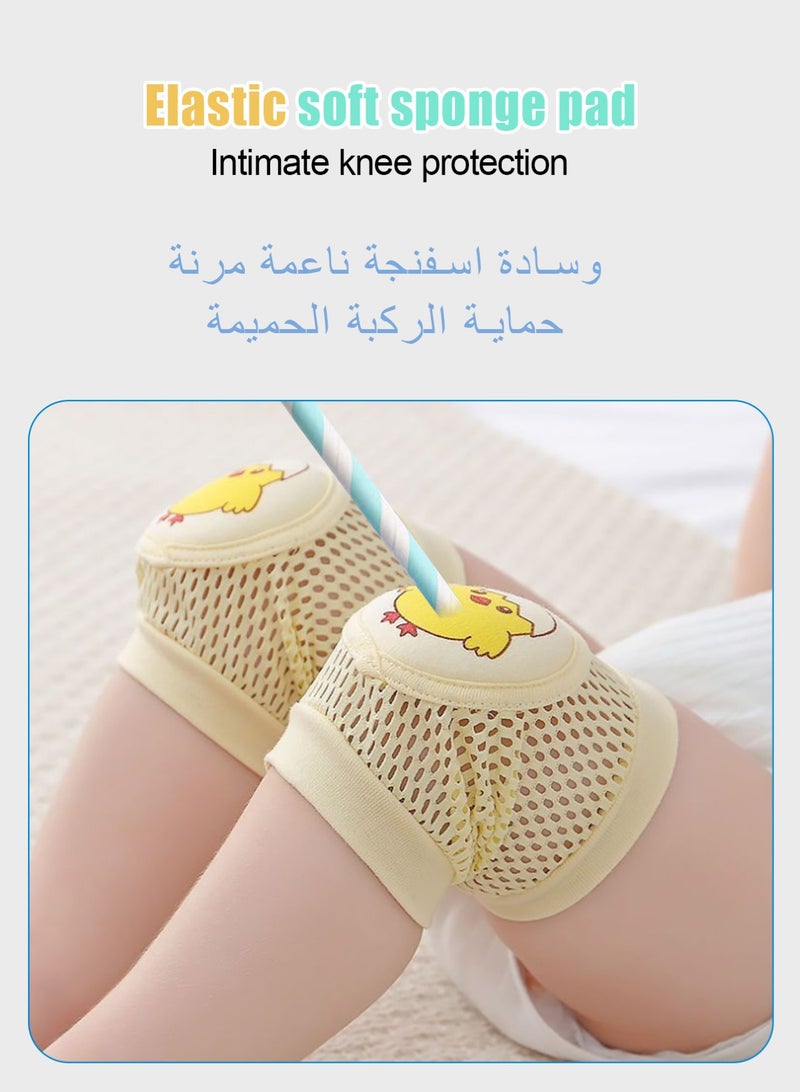 URbazaar Baby Knee Pads for Crawling, Anti-Slip and Protect Toddlers Knees. Knee Warmer and Breathable 3D Mesh for Boys and Girls, 3 6 12 Months Old Baby Must Haves (4 Pairs) - Image 4