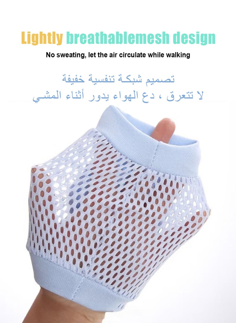 URbazaar Baby Knee Pads for Crawling, Anti-Slip and Protect Toddlers Knees. Knee Warmer and Breathable 3D Mesh for Boys and Girls, 3 6 12 Months Old Baby Must Haves (4 Pairs) - Image 3