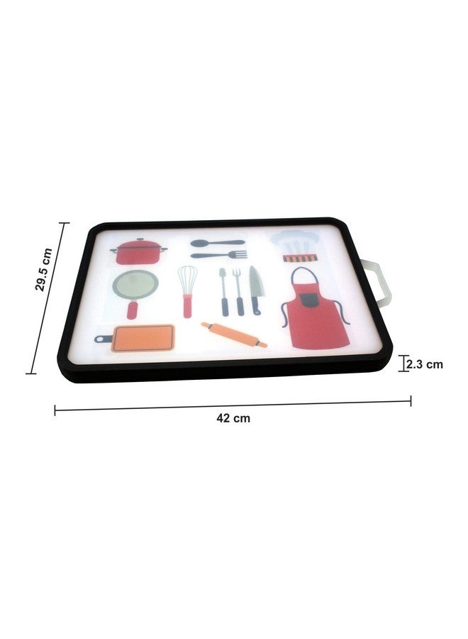 AMOUR Amour Double-Sided Stainless Steel Extra Large Cutting Board for Kitchen, Easy-Grip Handles  - Image 3