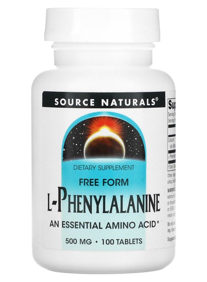 L-Phenylalanine 500 mg 100 Tablets (250 mg per Tablet)