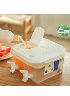 Plastic Drink Dispenser Beverage Dispenser With Spigot 1 Gallon Iced Juice Lemonade Dispenser For Party Daily Use Milk Dispenser For Fridge Gallon Small Water Dispensers