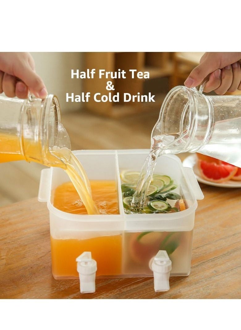 MIXDE - Plastic Drink Dispenser Beverage Dispenser With Spigot 1 Gallon Iced Juice Lemonade Dispenser For Party Daily Use Milk Dispenser For Fridge Gallon Small Water Dispensers - Image 1