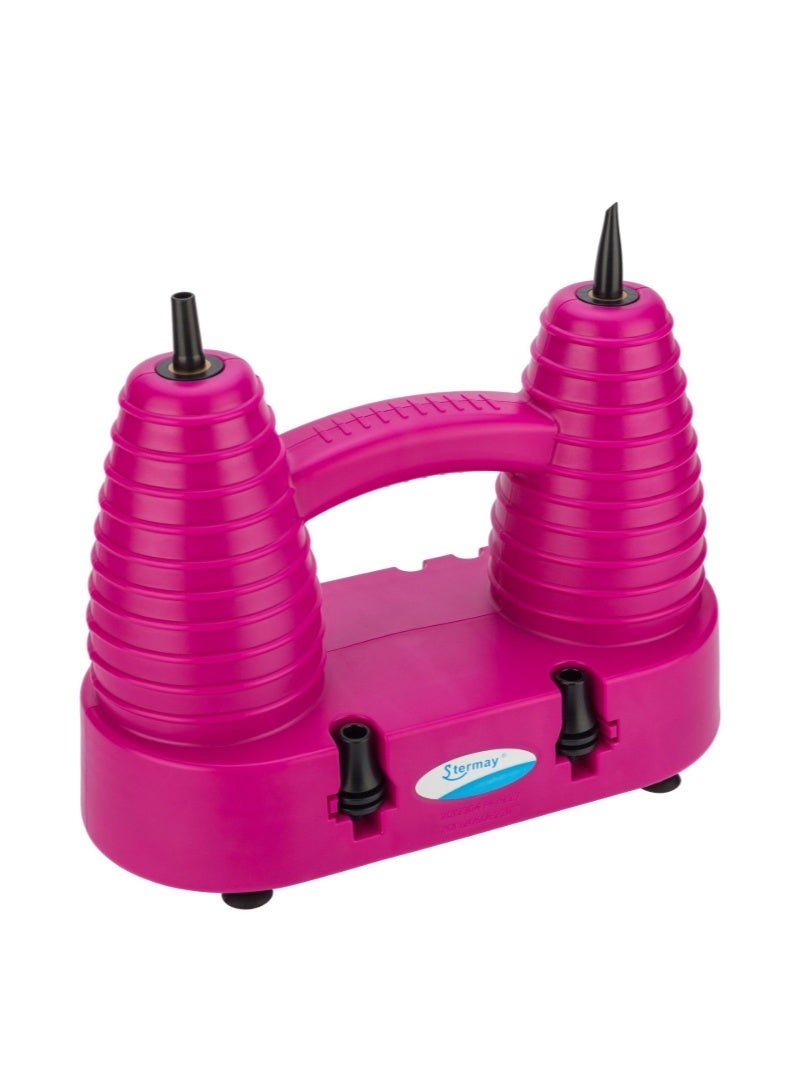 Stermay HT‑509 Dual Electric Balloon Pump – High‑Efficiency Air Inflator for Latex & Twister Balloons – Fast & Quiet – Includes 6 Removable Nozzles - Image 2