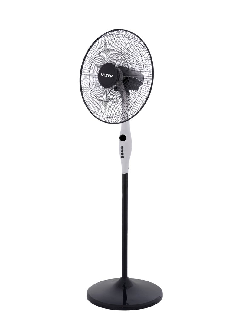Ultra - ULTRA UFS18E1 Stand Fan, 18 Inch, 5 Blades, 3 Speeds - Black White - Image 1
