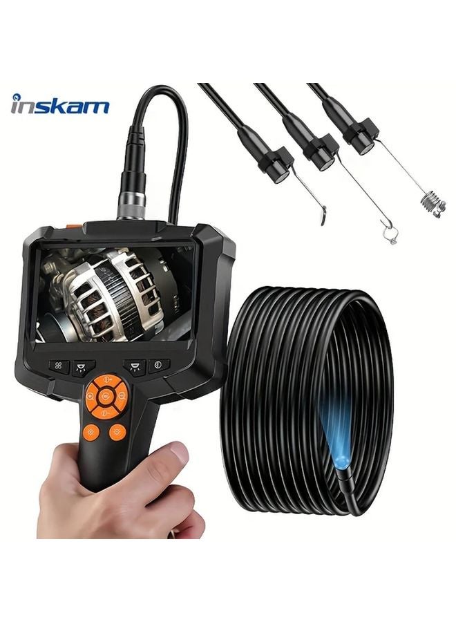 INSKAM 4.3 Inch HD Industrial Endoscope Dual Lens 8mm with 393.7inch Cable for Car Maintenance - Image 2