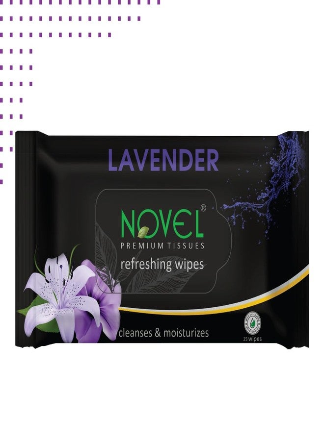 NOVEL Alcoholic Free and Aqua Glycerine (Lavendar Fragnance) Wet Tissue (Pack of 6/150 Tissues) - Image 5