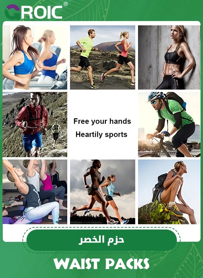 GROIC Water-resistant Running belt for men and women, Running fanny pack, Running phone holder fits most cell phone, Running waist packs, Reflective Phone holder for running, Running bag, Money belt - Image 5