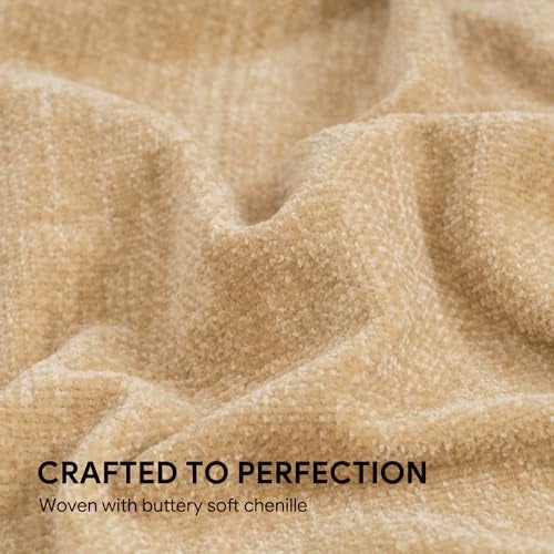 RECYCO Throw Blanket Soft Cozy Chenille Throw Blanket with Fringe Tassel for Couch Sofa Chair Bed Living Room Gift (Beige, 50" x 60") - Image 4