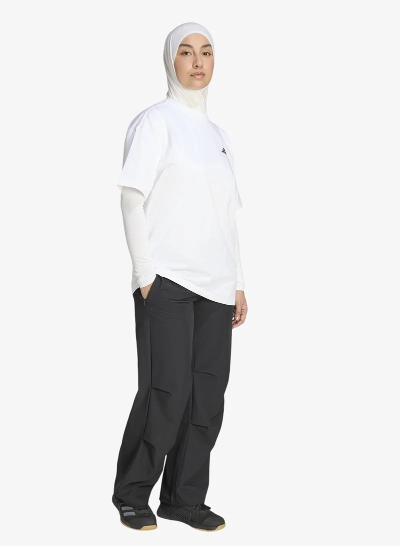 Adidas WHITE Primelift Essential Workout Oversized T-Shirt for Women | Best Price UAE