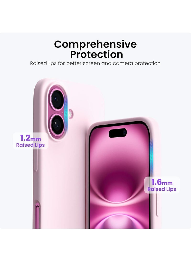 TIGER Case Compatible with iPhone 16 Plus | Liquid Soft Silicone iPhone 16 Plus Cover | Shockproof Gel Rubber Phone Case with Inside Microfiber Lining | Full Body Protection | Anti-Slip | Scratch-Resistant | Wireless Charging Compatible | Ultra-Slim & Lightweight for iPhone 16 Plus 6.7 inch (Pink, iP 16 Plus) - Image 4