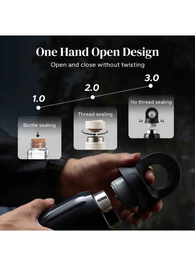 Redchef 650ml Sports Water Bottle One-Touch Spout Lid, 304 Stainless Steel Insulated for Hot & Cold Drinks ( Blueberry Puff ) - Image 4