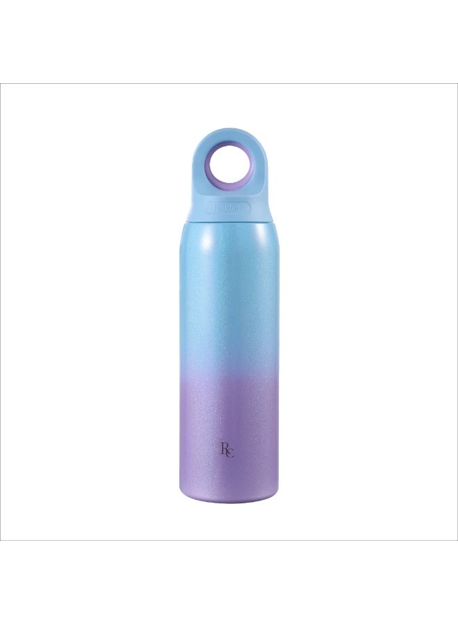 Redchef 650ml Sports Water Bottle One-Touch Spout Lid, 304 Stainless Steel Insulated for Hot & Cold Drinks ( Blueberry Puff ) - Image 1