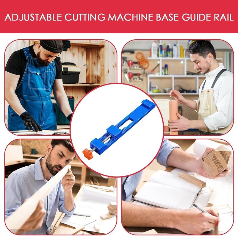 Blue Adjustable Circular Saw Guide Rail Portable Milling Positioning Clamp For Precision Wood Cutting - Image 5