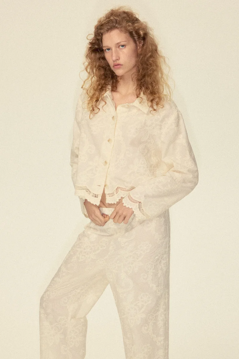 Embroidered cotton jacket