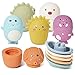 AMCHSURI Baby Bath Toys 11PCS MoldFree Stacking Boats Animal Squirters Sensory Bathtub Toys for Babies 612M Toddlers 13Y Water Table Pool Toys Educational Gift - Image 4