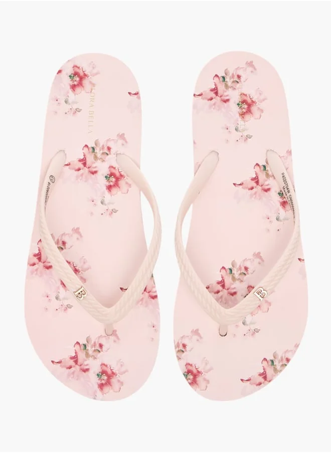 Flora Bella By Shoexpress Women's Printed Slip-On Thong Slippers