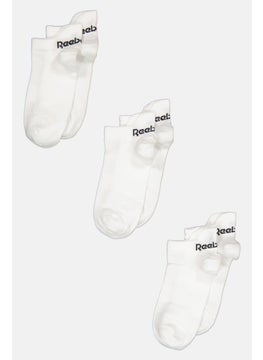 Reebok Women 3 Pairs Brand Logo Low Cut Socks, White  - Image 1