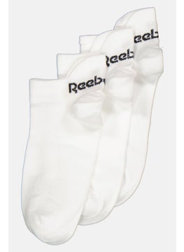 Reebok Women 3 Pairs Brand Logo Low Cut Socks, White  - Image 2