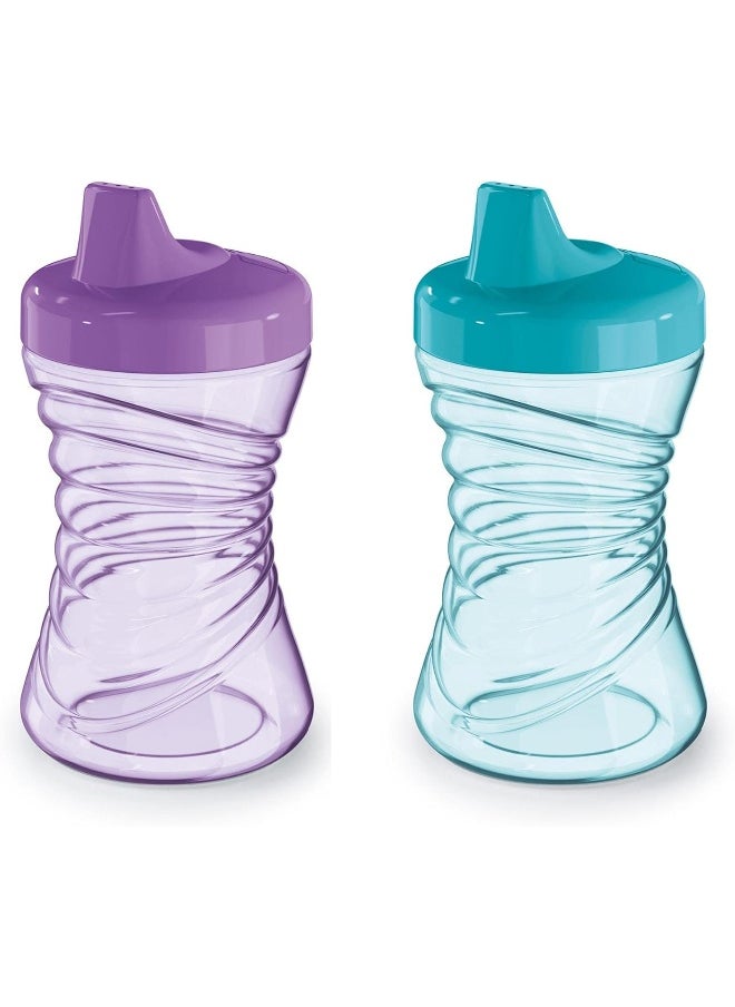 NUK NUK First Essentials Fun Grips Hard Spout Sippy Cup, 10 Oz, 2-Pack  - Image 1