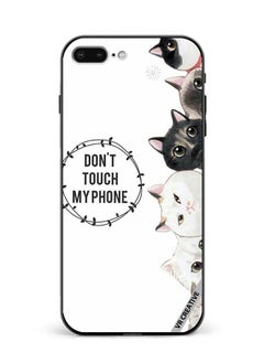 VR CREATIVE Protective Case Cover For Apple iPhone 7 Plus/8 Plus Cats Don't Touch My Phone Design Multicolour  - Image 1