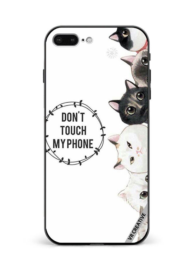 VR CREATIVE - Protective Case Cover For Apple iPhone 7 Plus/8 Plus Cats Don't Touch My Phone Design Multicolour - Image 1