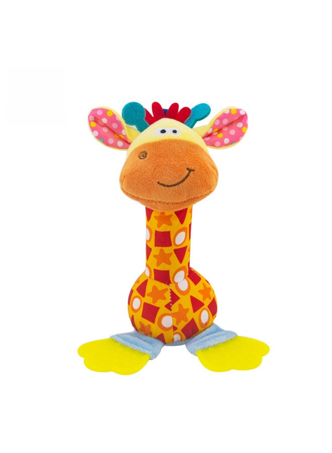 Happy Monkey Baby Handheld Cartoon Animal Rattle Teeth Gel Bite To Soothe Baby Toys Cross Border-Color:Hand-held Teetol Rattle Stick-Elephant-Specifications:16.5cm*8cm - Image 5