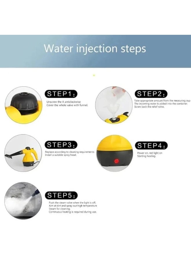 Denx High Pressure Steam Cleaner Compact Portable Steam Cleaner for Home Kitchen - Image 3