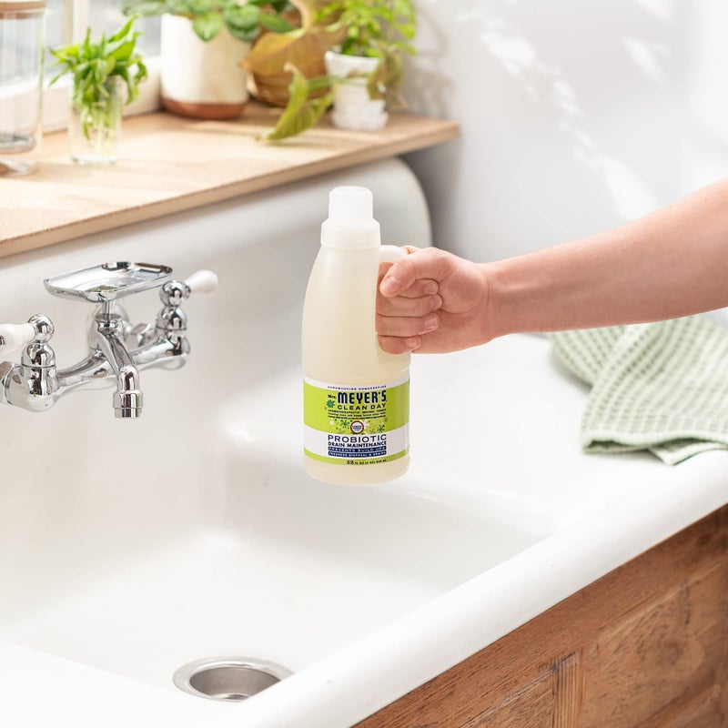 MRS. MEYER'S CLEAN DAY Probiotic Drain Maintenance Liquid, Lemon Verbena, Freshens Disposals and Drains, 32 Fl Oz - Image 5
