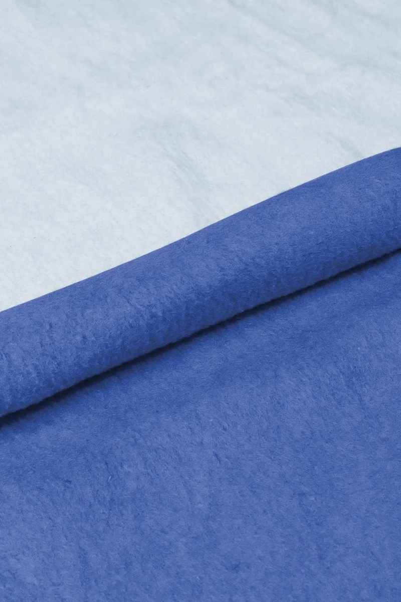 Pikas Yeşilhome Double Cotton Blanket, Double Sided Blanket Navy Blue-Blue