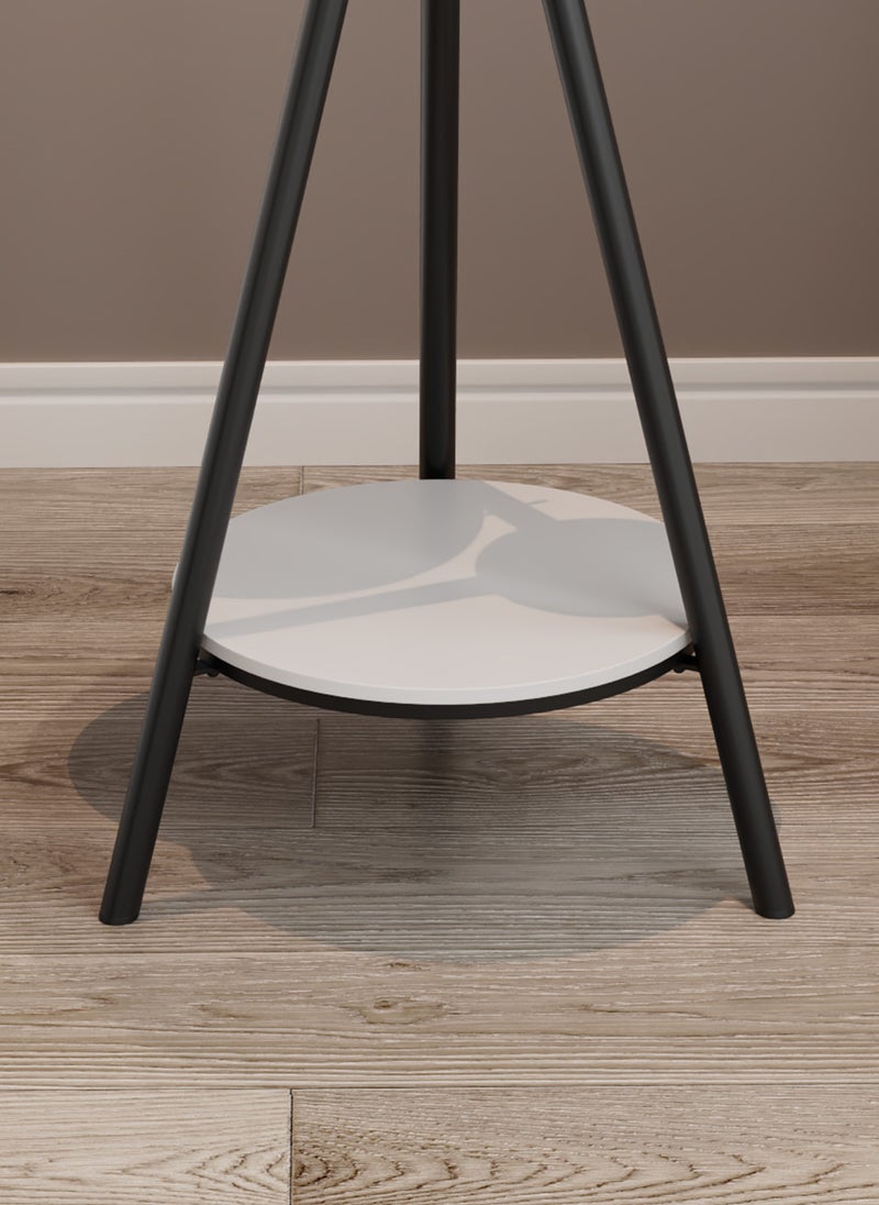 Sharpdo Tempered Glass Double Layer Round Table, Easy to Assemble, with Two Panels for Storage and Display, Suitable for Furniture Living Room and Home Office - Image 3