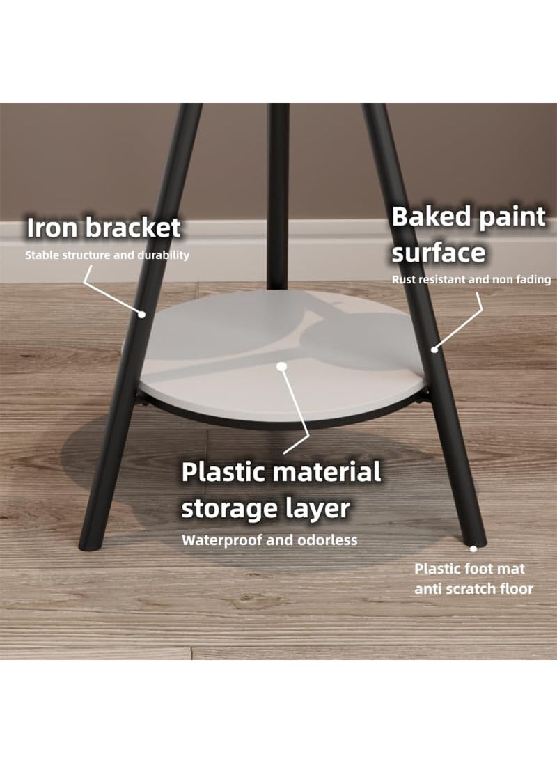 Sharpdo Tempered Glass Double Layer Round Table, Easy to Assemble, with Two Panels for Storage and Display, Suitable for Furniture Living Room and Home Office - Image 5