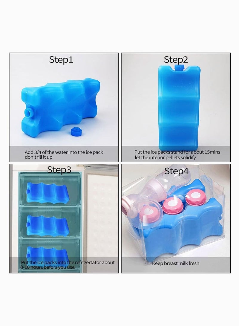 KASTWAVE 2Pcs Breastmilk Storage Bag, SYOSI Ice Pack for Lunch Box Contoured Shape Fits Around Breast Milk Bottles and Keeps Your Breast Milk Fresh - Image 5