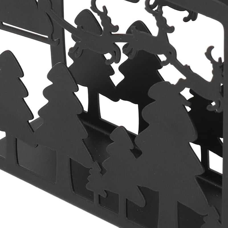 حلقات مناديل عيد الميلاد من الإلك مصممة من الفولاذ المقاوم للصدأ بتصميم سميك للمطبخ والطاولة - Image 4