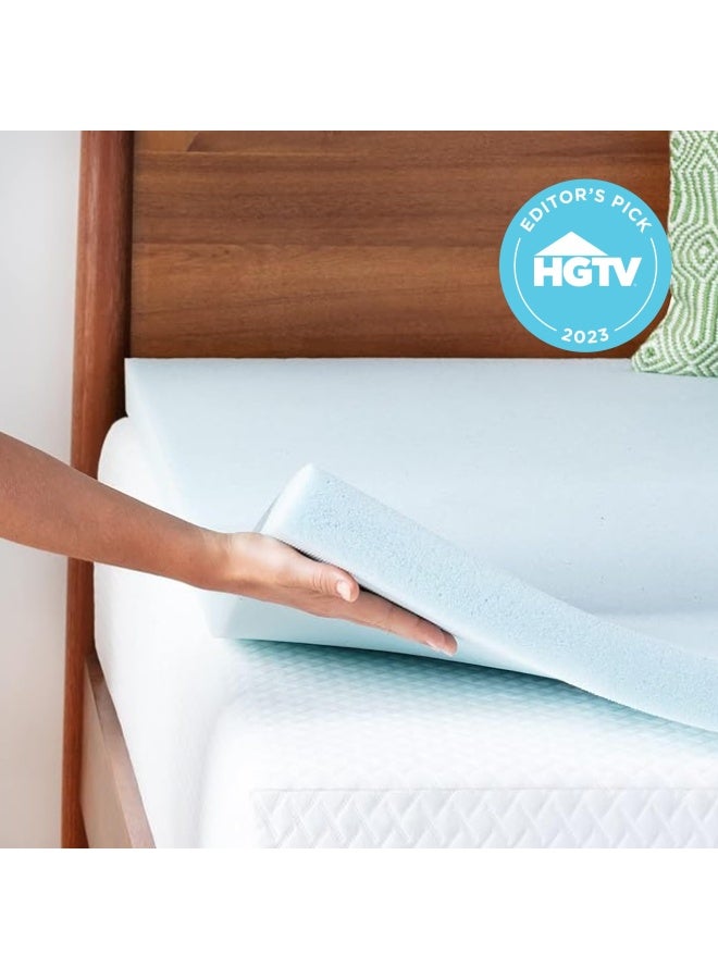 2 Inch Gel Infused Memory Foam Mattress Topper Cooling Mattress Pad Ventilated And Breathable Certipur Certified King